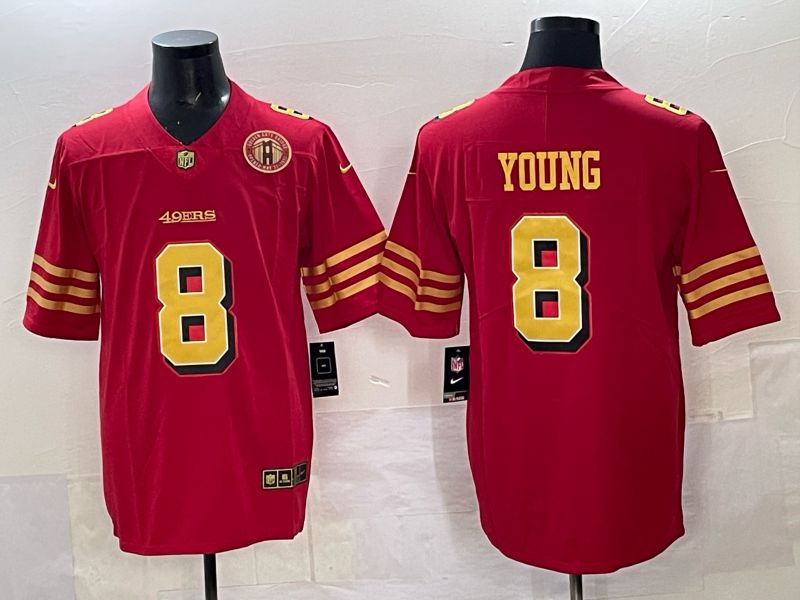 Men Nike San Francisco 49ers #8 Young Red Limited NFL 2025 Jersey 0028